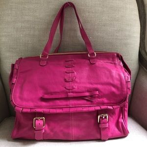 RED Valentino Handbag Pink Leather Large Tote Bow